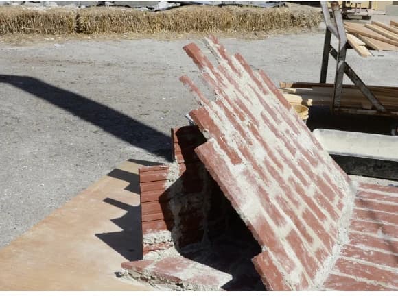 Full-scale brick mock-up used to test the proposed Guastavino vault construction